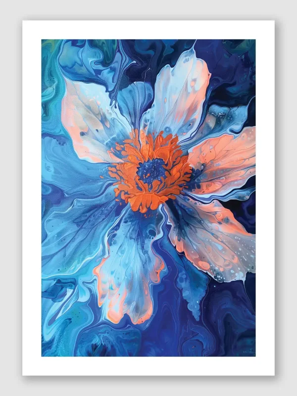 Blue Daisy Unframed