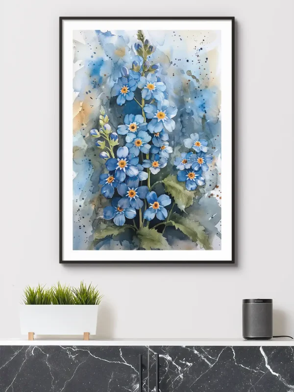 Forget Me Not Blooming Mockup
