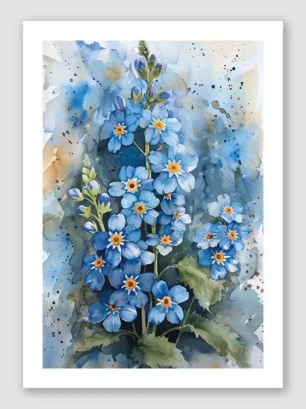 Forget Me Not Blooming Unframed