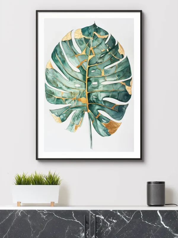 Kintsugi Monstera Mockup