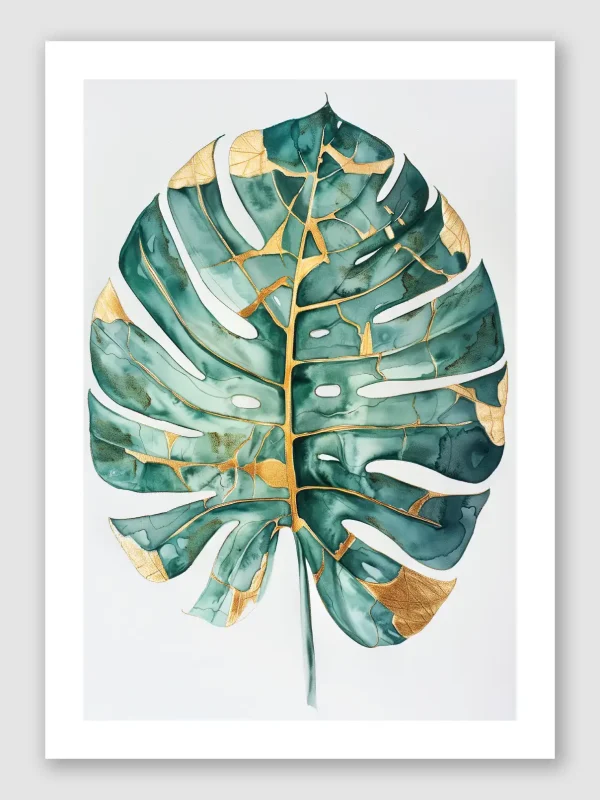 Kintsugi Monstera Unframed