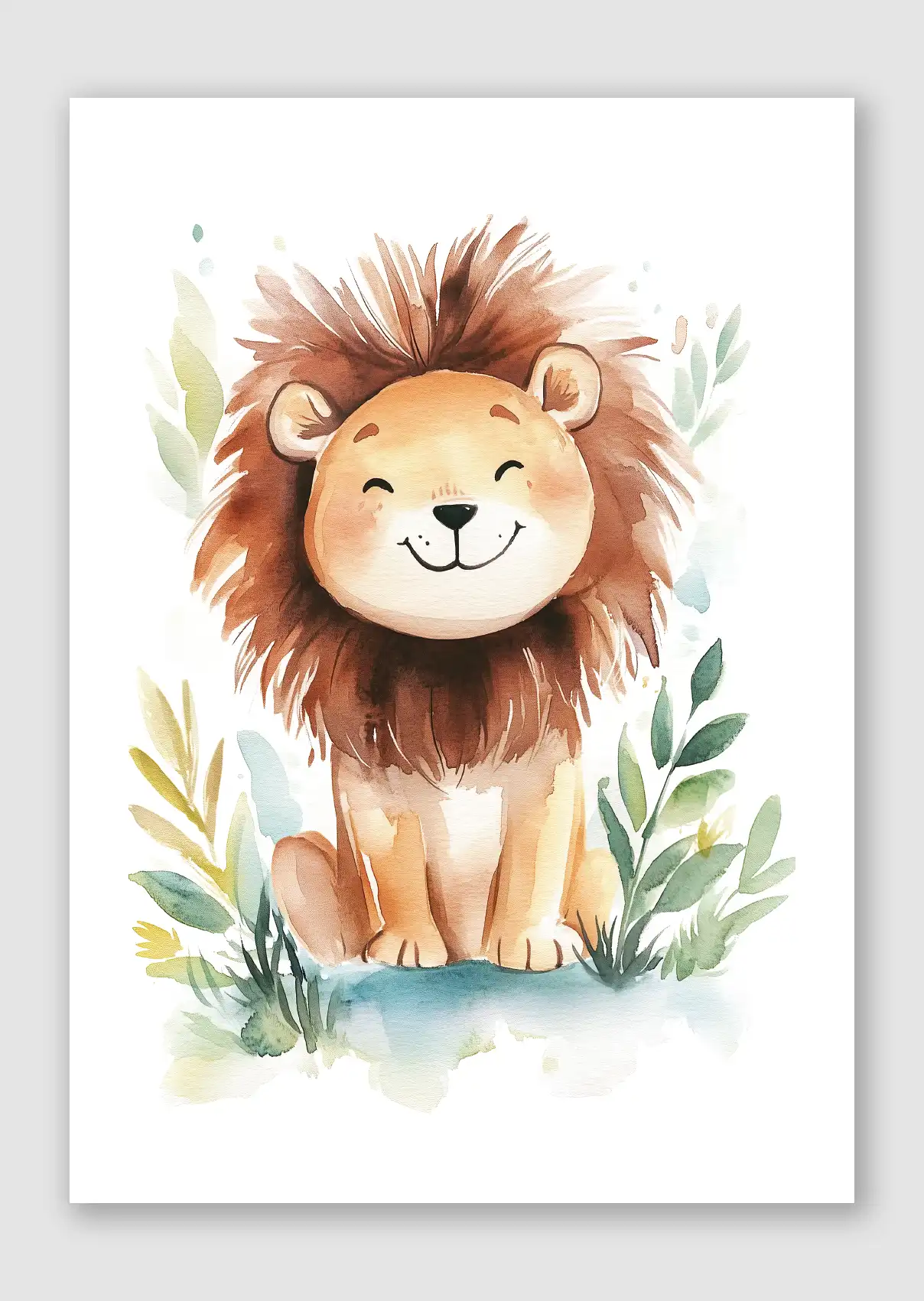 Luka The Lion Unframed