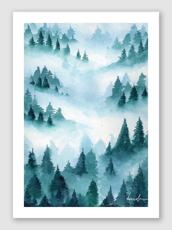 Misty Forest A2 3mm Bleed Unframed