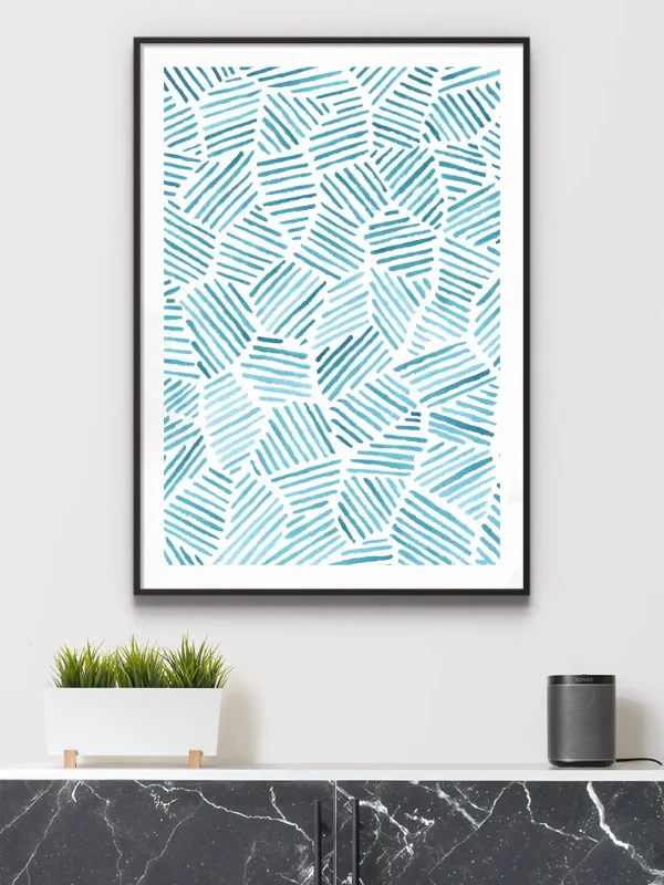 Turquoise Lines Mockup