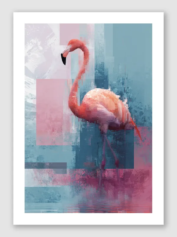 Glitch In Coral Unframed